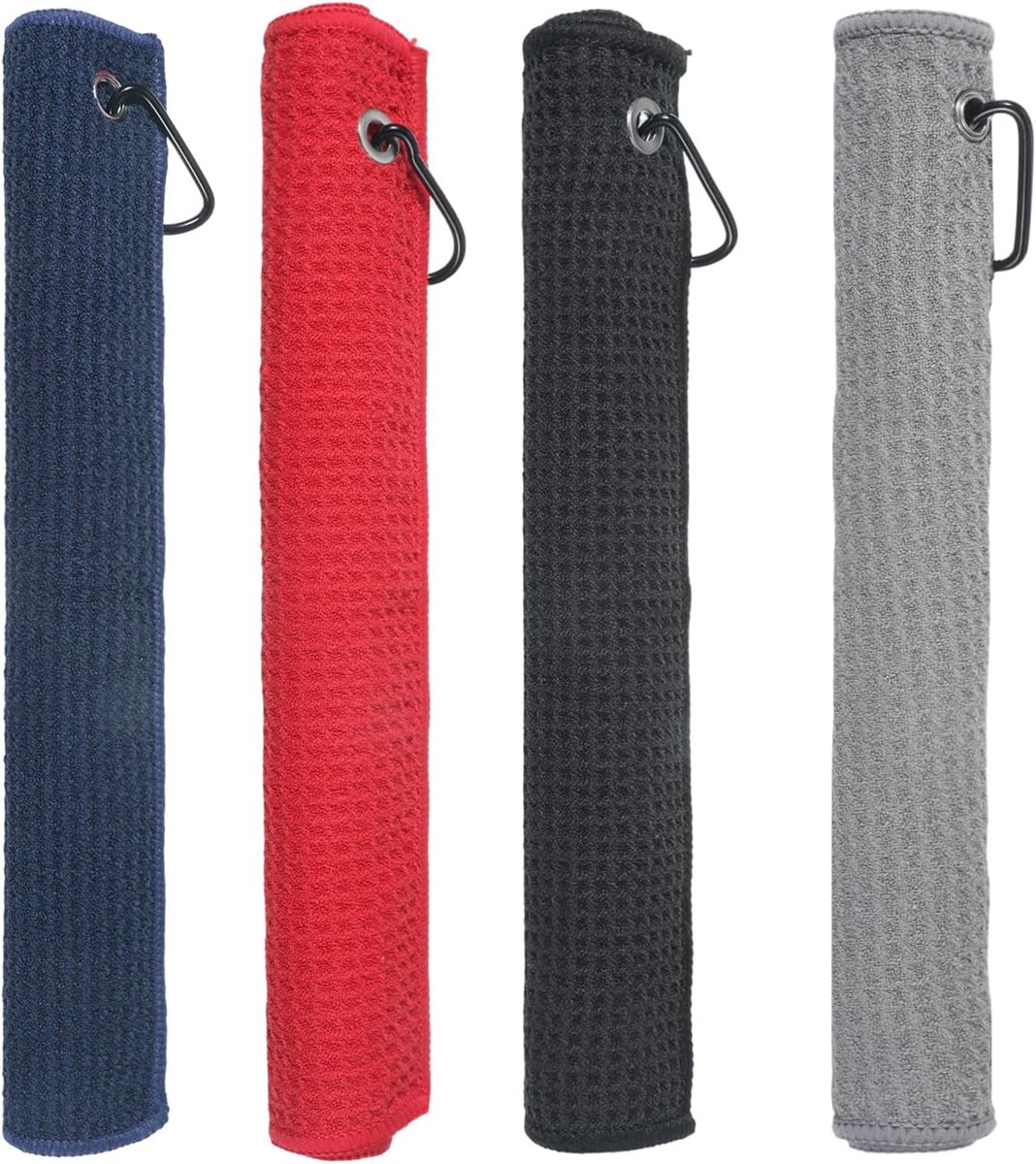 Golfhanddoek 30 x 30 cm - microvezel - met karabijnhaak - ideaal voor sport - ShopVlot