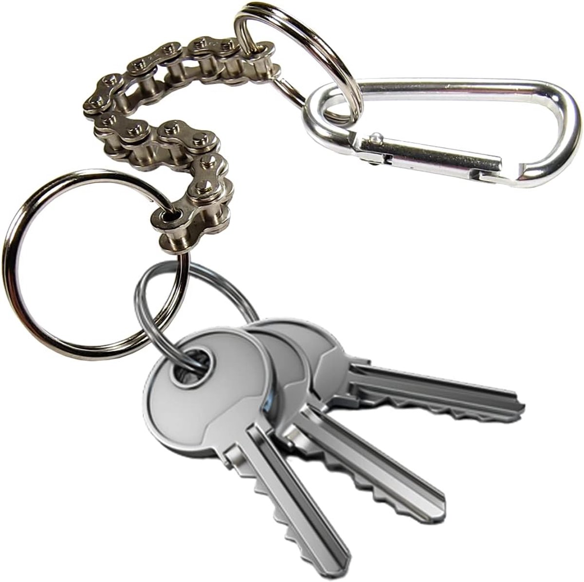 Sleutelhanger portemonnee 17cm - met metalen karabijnhaak - motor ketting - ideaal voor bikers - ShopVlot