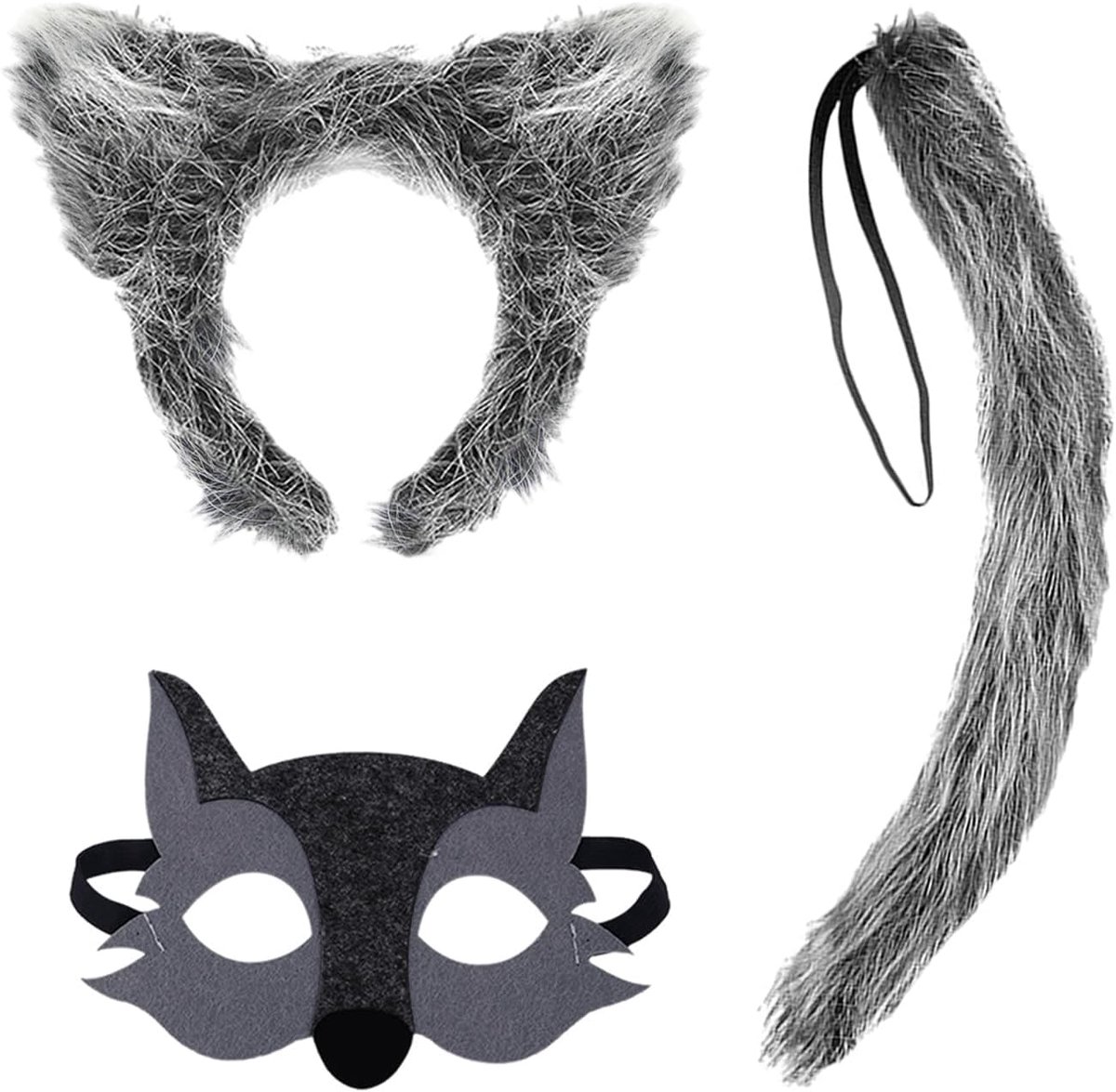 Hoofdband met Pik en Masker - Wolvenkostuumaccessoires - Creatieve Rollenspellen - Unieke Outfit - ShopVlot