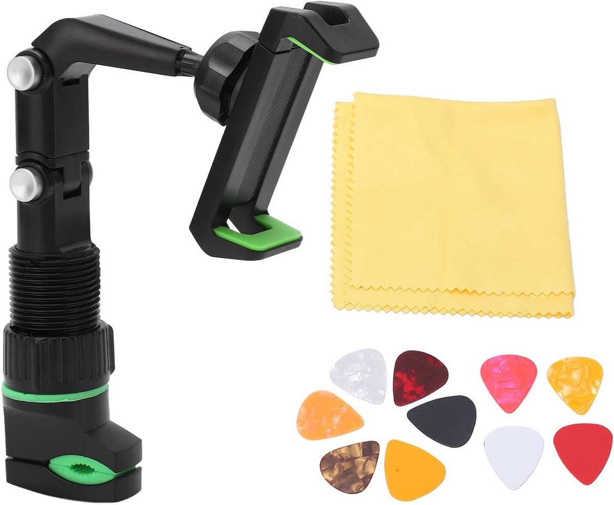 Hoofdtelefoonhouder voor Gitaar, Verstelbare Klem met Bass Picks voor Live Optredens en Thuisgebruik