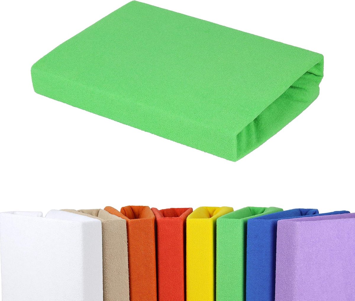 Fitted sheet 180x200 - 200x200 cm - terry - ademend en huidvriendelijk - ShopVlot
