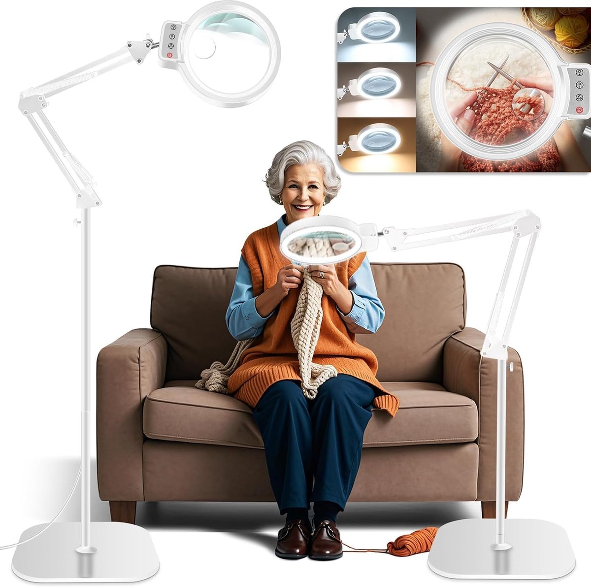 Vergrootglas met licht 10x - 2-in-1 design - verstelbare helderheid - ideaal voor lezen en handwerken - ShopVlot