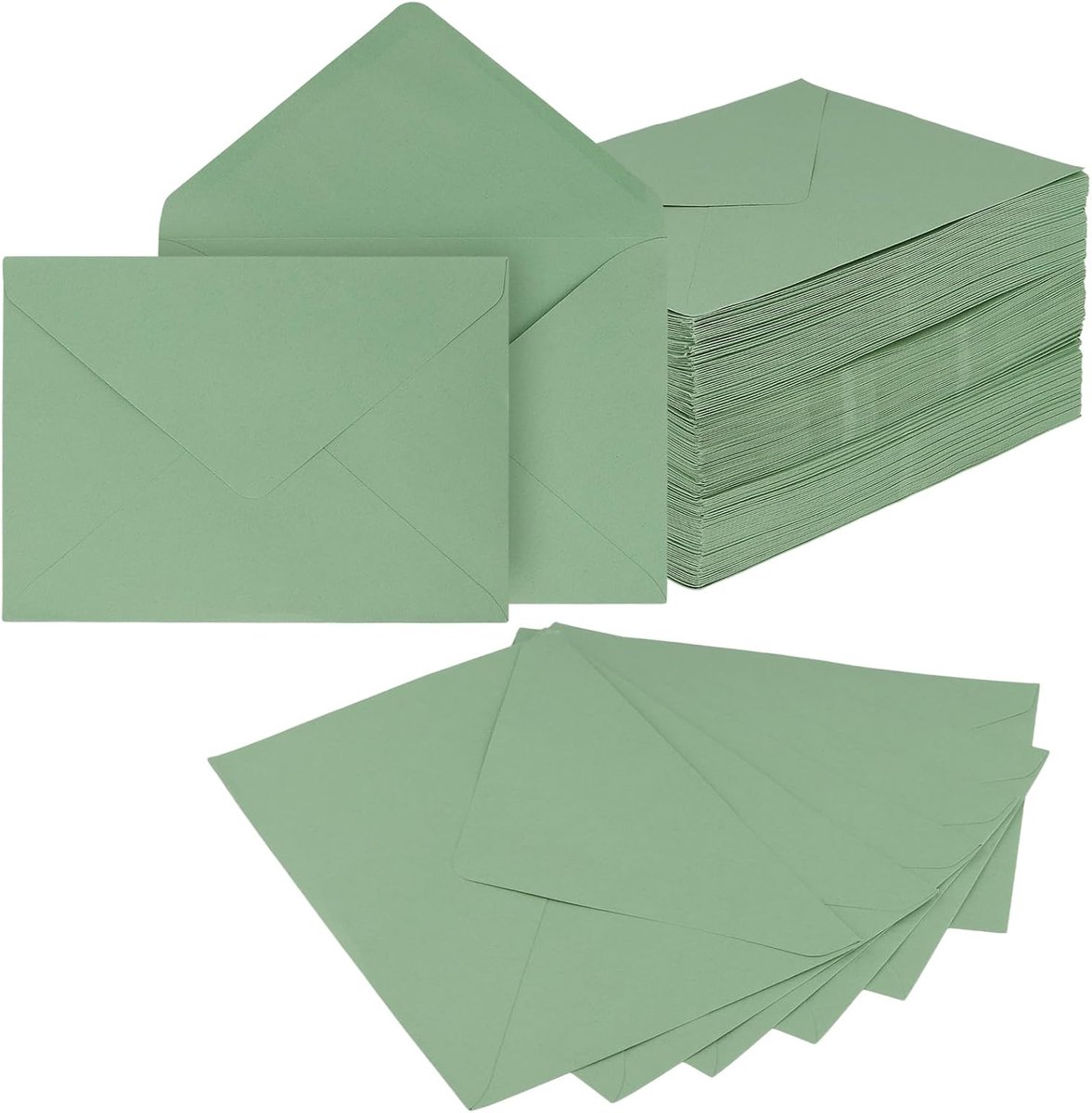 Enveloppen 13,3 x 18,4 cm - groen - papieren enveloppen - ideaal voor wenskaarten - ShopVlot