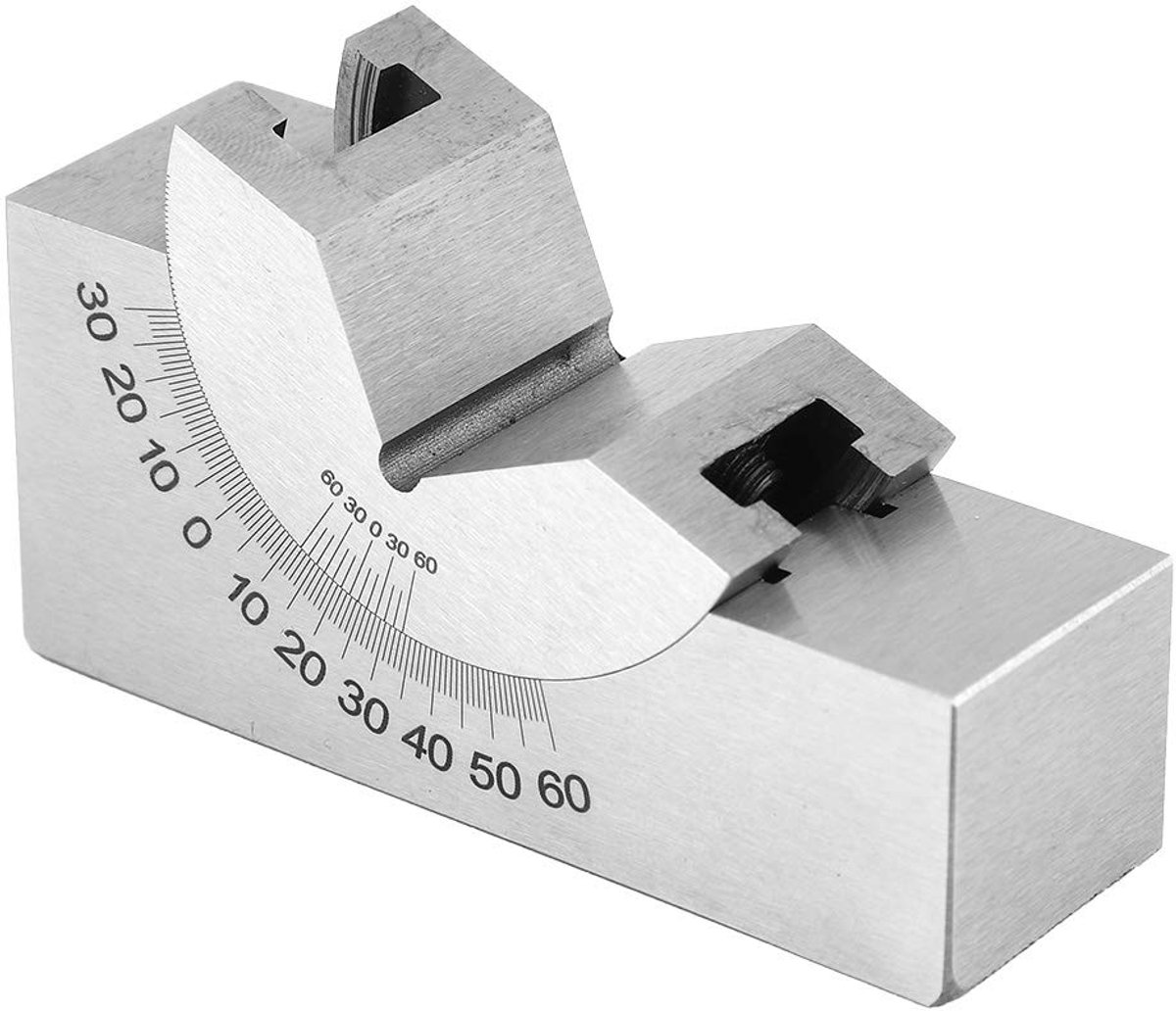 Hoekplaat 75x25x36 - V-blok voor frezen - nikkelgeplated - voor precisiewerkzaamheden - ShopVlot