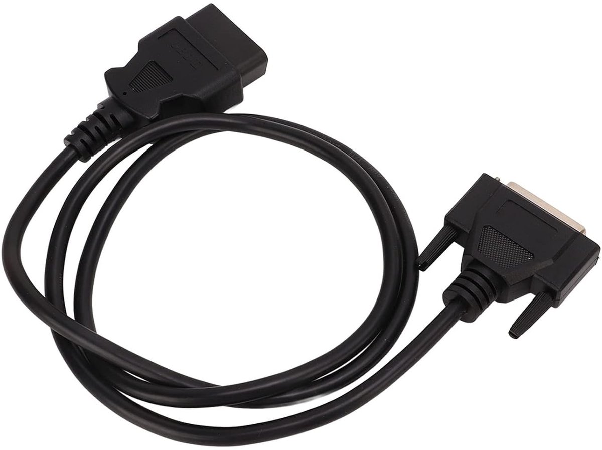 OBD2 kabel diagnose kabel - 25 pin vrouwelijk naar 16 pin mannelijk - flexibele verbinding - ShopVlot