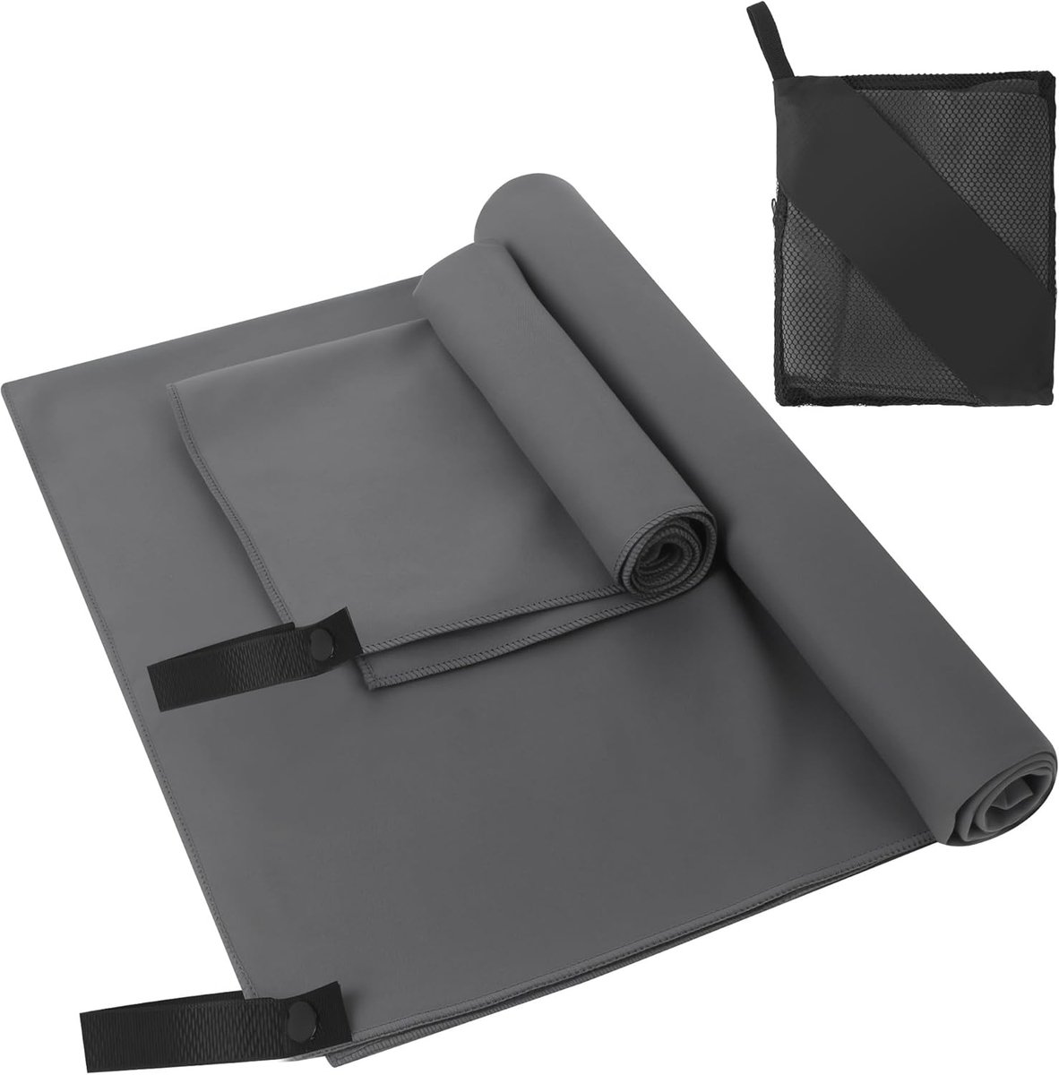 Microfibre handdoeken set van 2 - Zacht, sneldrogend - Compact met zakje - Ideaal voor fitness - ShopVlot