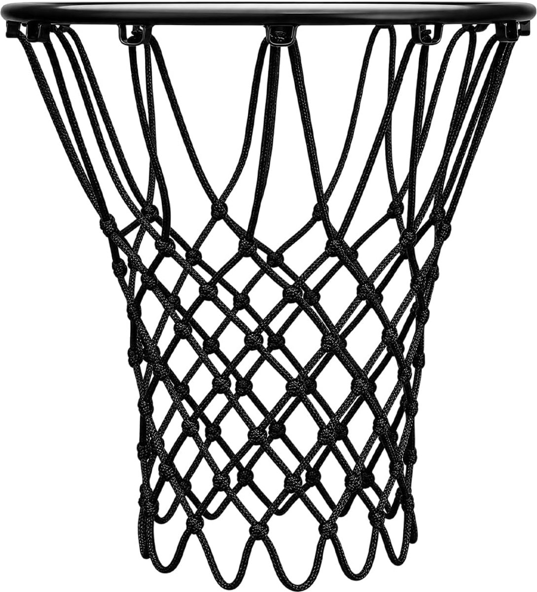 Basketbalnet 55 cm - Nylon Heavy Duty - 12 Ophangringen - Weerbestendig voor binnen en buiten - ShopVlot