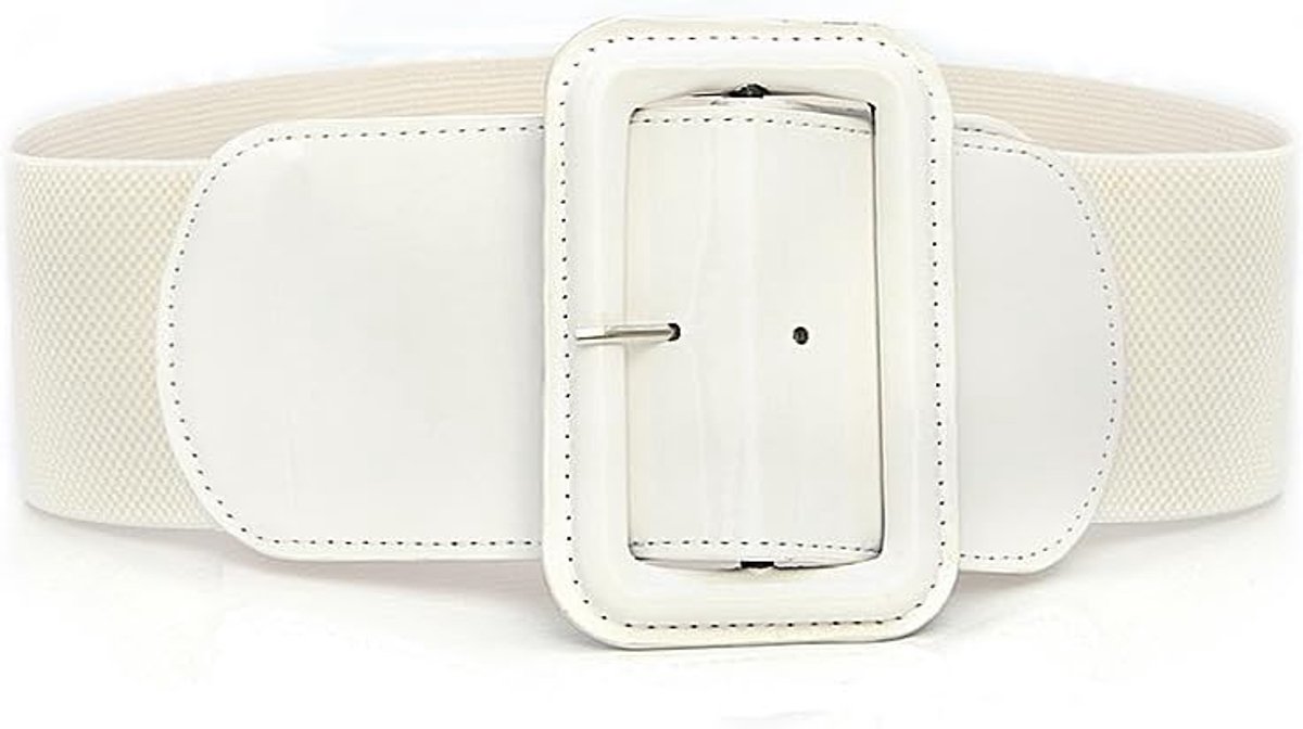 Damesriem zwart leer - brede gesp - elegante modeaccessoire - perfect voor stijlvolle outfits - ShopVlot
