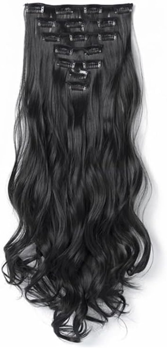 Ponytail Extension 22 Inch Lang - Natuurlijke Synthetische Haar - Snelle Clip-in - Voor een volle staart - ShopVlot