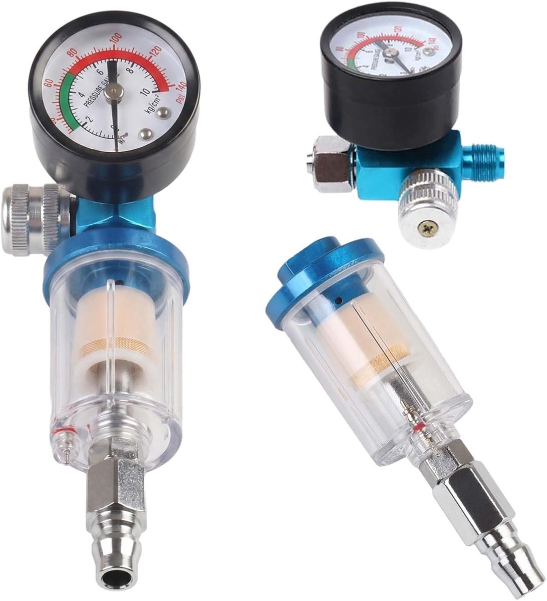 Luchtdrukregelaar pneumatisch - meetapparaat met manometer - instelbare luchtdruk - ideaal voor spuitpistool - ShopVlot