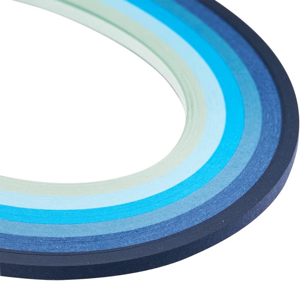 Quilling papier strips 1200 stuks - geleidelijke blauwe kleuren - 39x0,3 cm - perfect voor handgemaakte creaties - ShopVlot