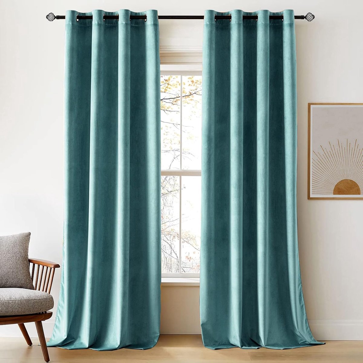 Gordijnen 140 x 225 cm - Velvet met Oogjes - Opaque Blackout - Geluiddempende Luxe - ShopVlot