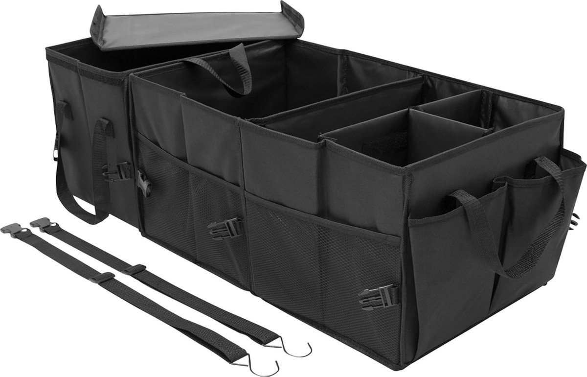 Boot organiser met compartimenten - opvouwbaar en flexibel - antislip onderkant - ideaal voor onderweg - ShopVlot
