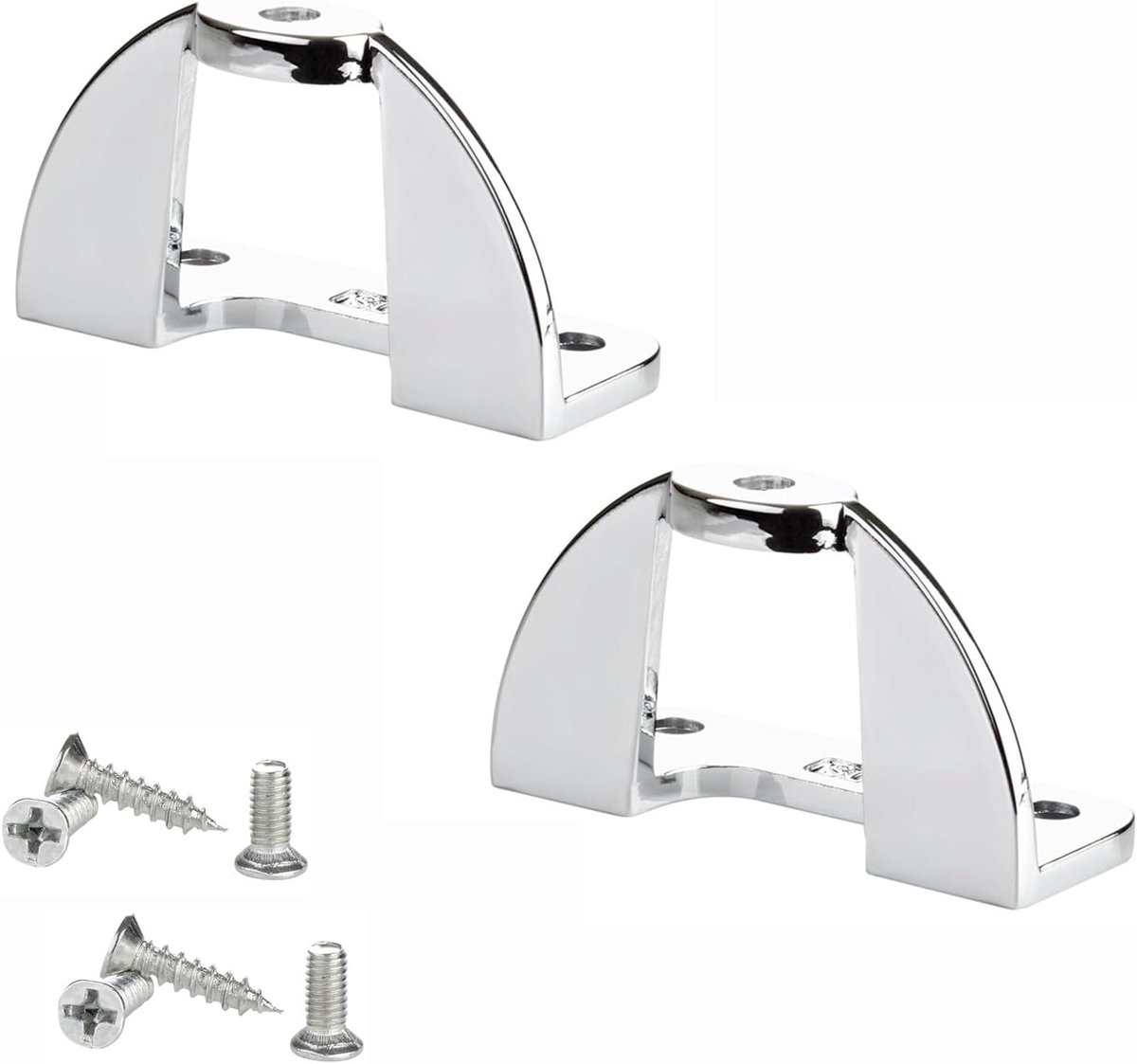 Meubelhandgreep adapters set van 2 - gepolijst chroom - max. deur dikte 20 mm - eenvoudig installeren voor vouwdeuren - ShopVlot