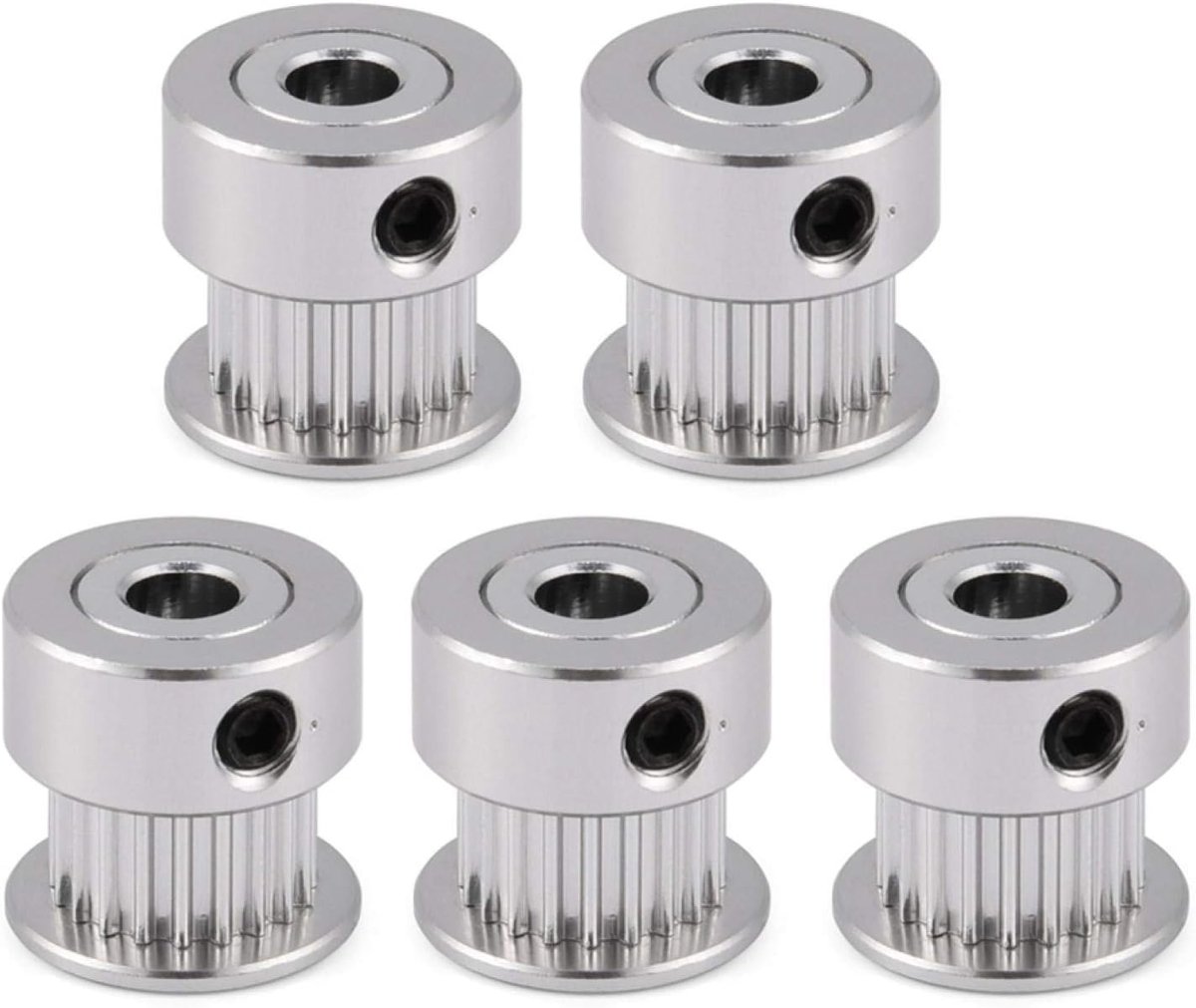 Timing Pulley 5Pcs 5mm/8mm 20T - Aluminium tandwiel - Voor 6 mm timing belt - Geschikt voor 3D printer - ShopVlot