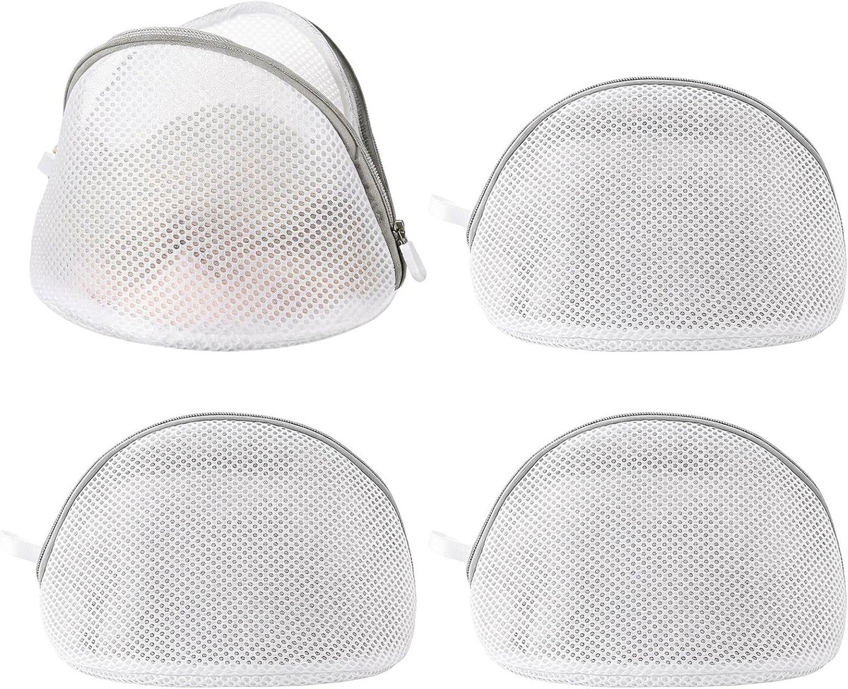Wasnetjes voor bh's - halfrond 18 x 16 cm - fijnmazig polyester - beschermt tegen vervorming en haken - ShopVlot