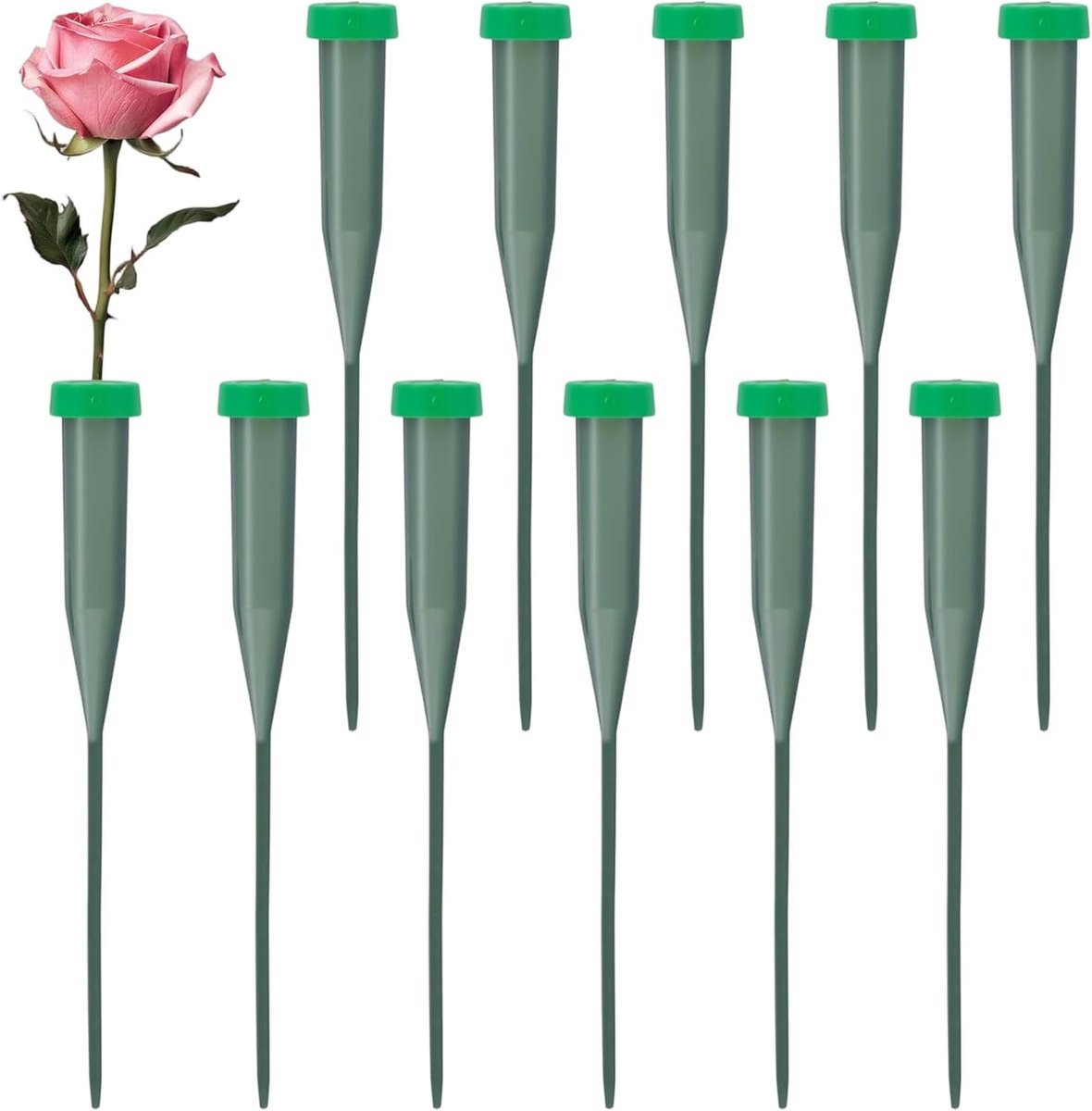 Bloemenbuisjes 14,5 cm met deksel - Kunststof waterbuizen - Voor langdurige versheid van snijbloemen - ShopVlot
