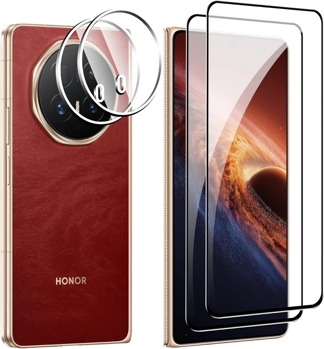 Screensprotector voor Honor Magic V6 - 9H gehard glas - Bubble-free - Volledige bescherming - ShopVlot