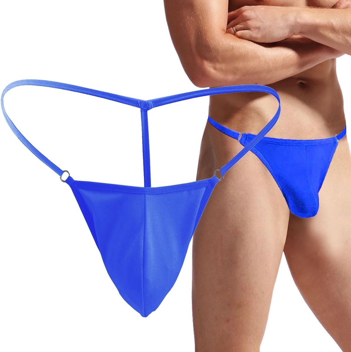 Thong ondergoed heren - sexy blauwe slip - one size - comfortabel voor dagelijks gebruik - ShopVlot