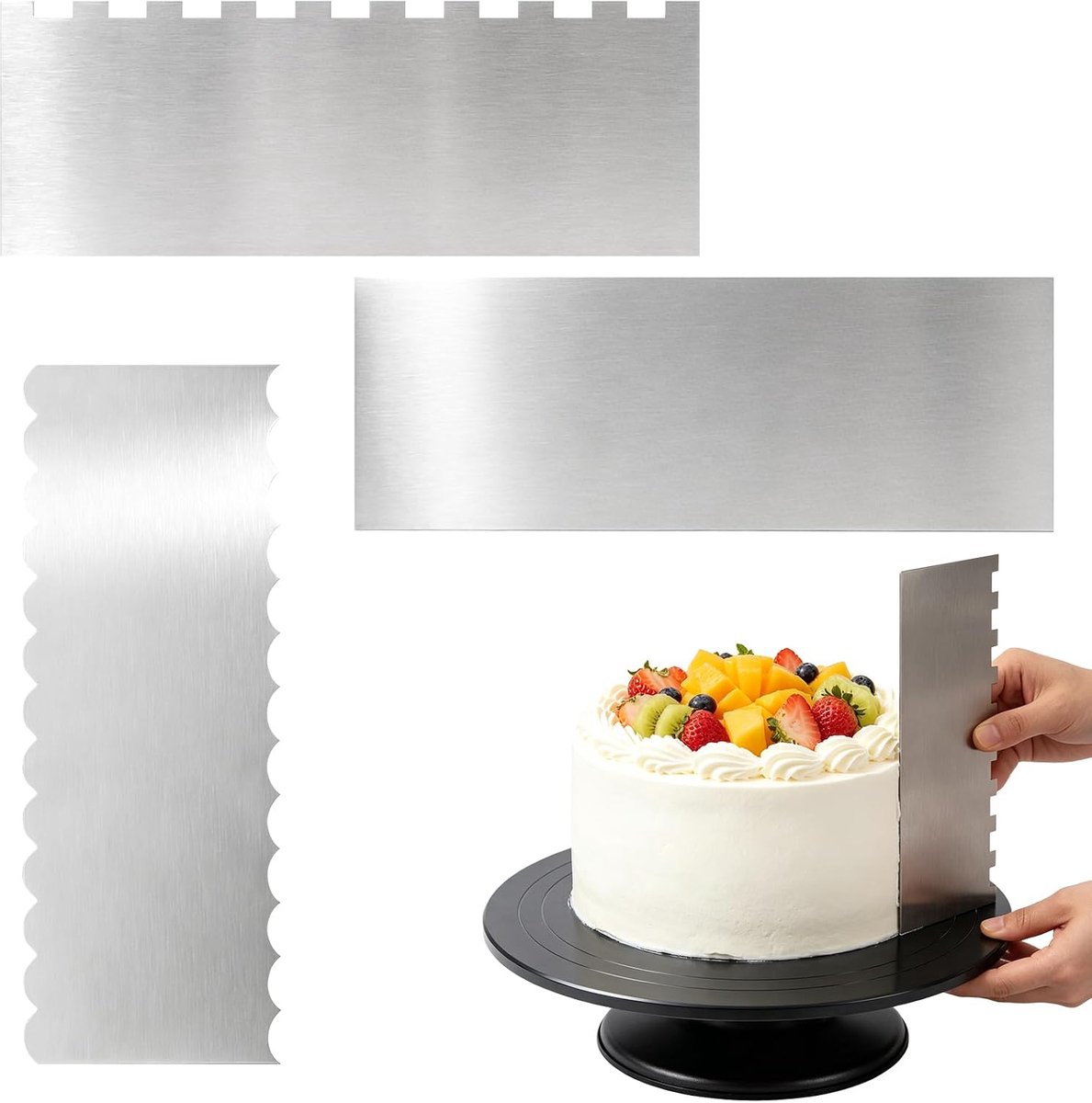 Taartspatel, taartschraper, roestvrij staal, taartschraper, taartschraper, taartschraper, taartaccessoires voor het - ShopVlot