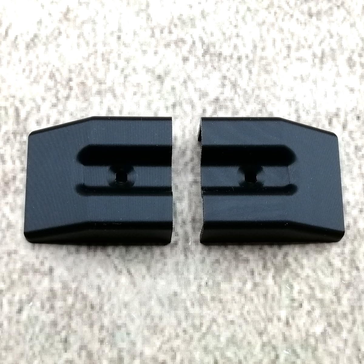 Set of 2 Replacement End Caps, Compatible with Piping Trim Trim End End Caps Compatible with Caravans Niewiadow (Black) - ShopVlot