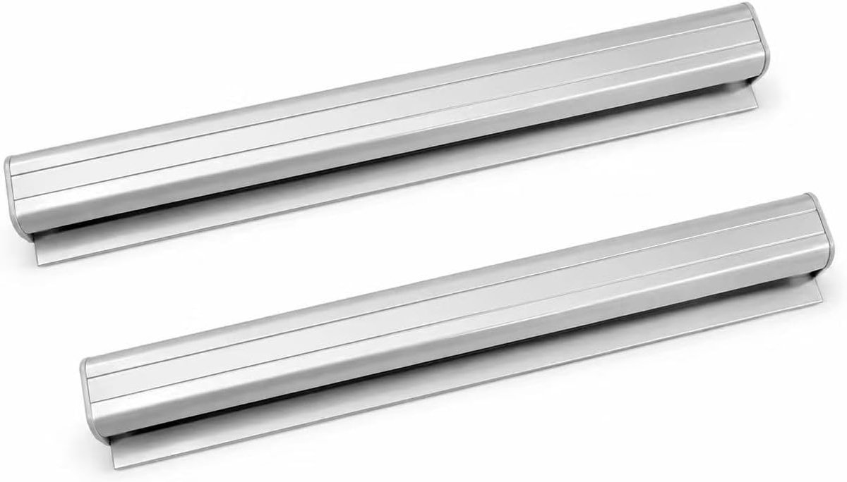 2 stuks bonhouders aluminium 30 cm - bonlijst, kwitbonhouder, tickethouder, notitieblok met nano-kleefpad - ShopVlot