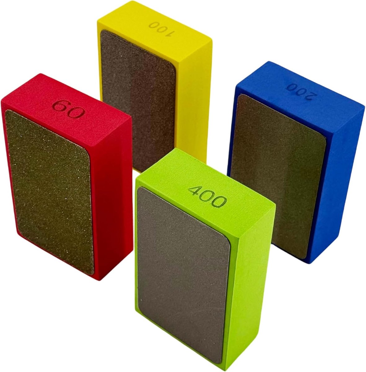 Set van 4 diamantschuurpads, voor stenen en glasslijpen, diamantschuurpad als handpolijstpad voor tegels, schuurpapier - ShopVlot
