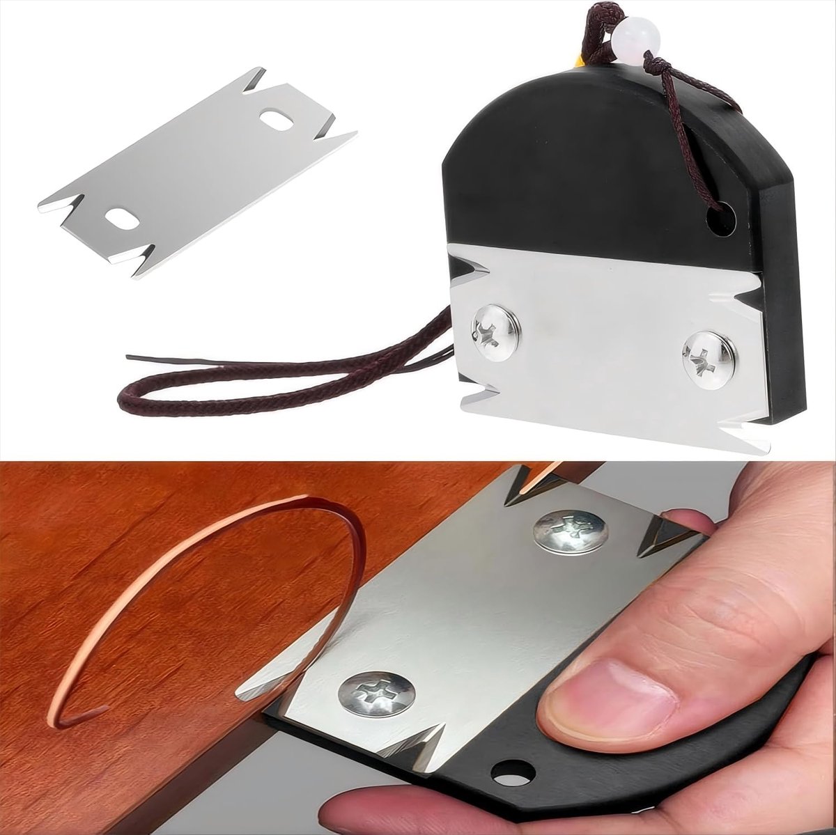 Edge Planer, Wood, Veneer Edge Cutter, Mini Hand Planer, Edge Cutter, Bucket with 1 Replacement Blade for Wood, PVC - ShopVlot