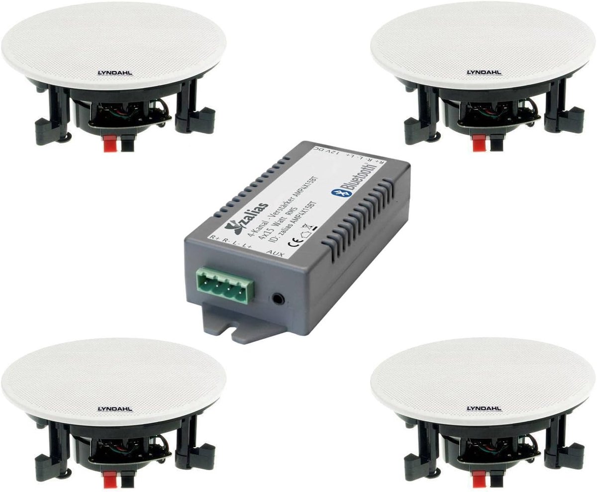 Inbouwspeakers met Bluetooth versterker - 2 of 4 luidsprekers - AUX-IN - perfect voor muziekstreaming - ShopVlot