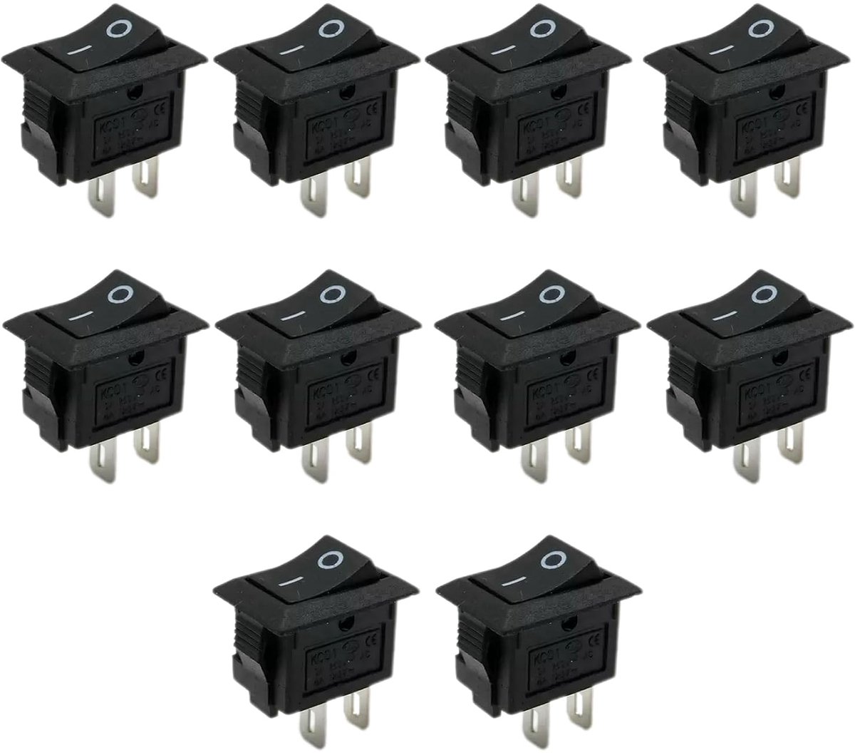 Mini Toggle Switch - 2-Pin On/Off - Compact 20 x 15 mm - Geschikt voor AC 250V 3A - ShopVlot