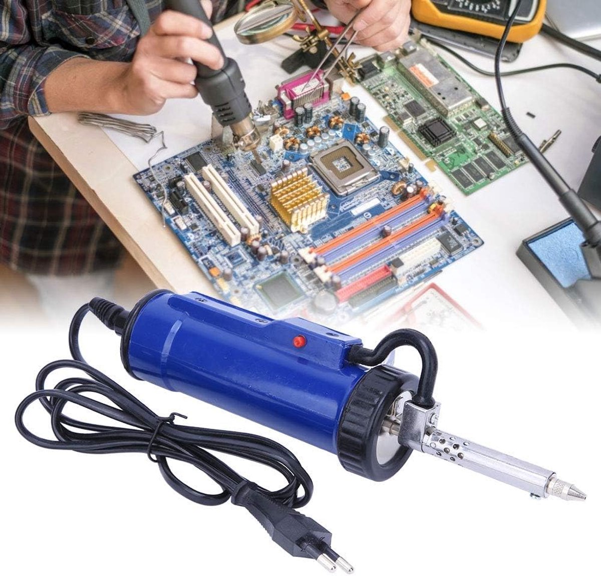 Desoldeerpomp 220V 30W - RVS desoldeerpomp - Sterke zuigkracht - Voor PCB reparatie - ShopVlot
