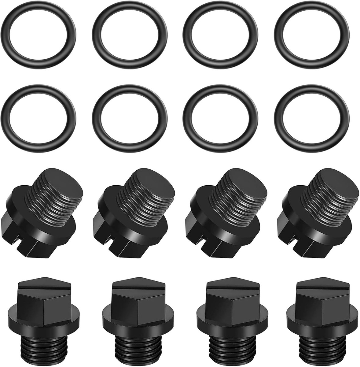 Poolafvoer schroeven 8 stuks - met afdichtingen - duurzaam plastic - eenvoudig vervangbaar - ShopVlot