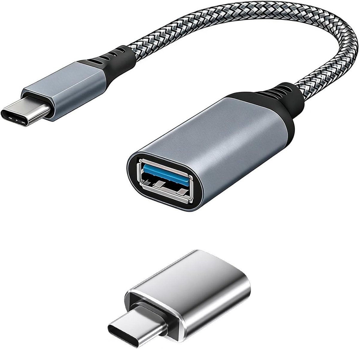 USB-C naar USB 3.1 Adapter - 2 stuks - Compact en lichtgewicht - Snel gegevensoverdracht en opladen - ShopVlot