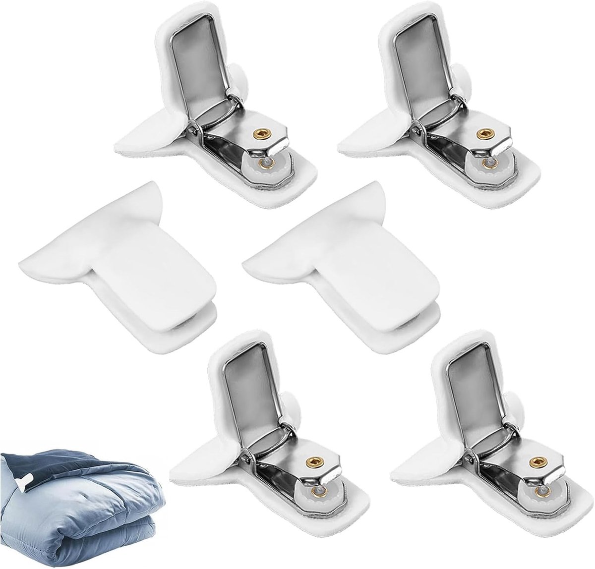 Duvet Clips 6 Stuks - Sterke Grip - Zacht EVA Schuim - Houdt Duvets Op Hun Plaats - ShopVlot