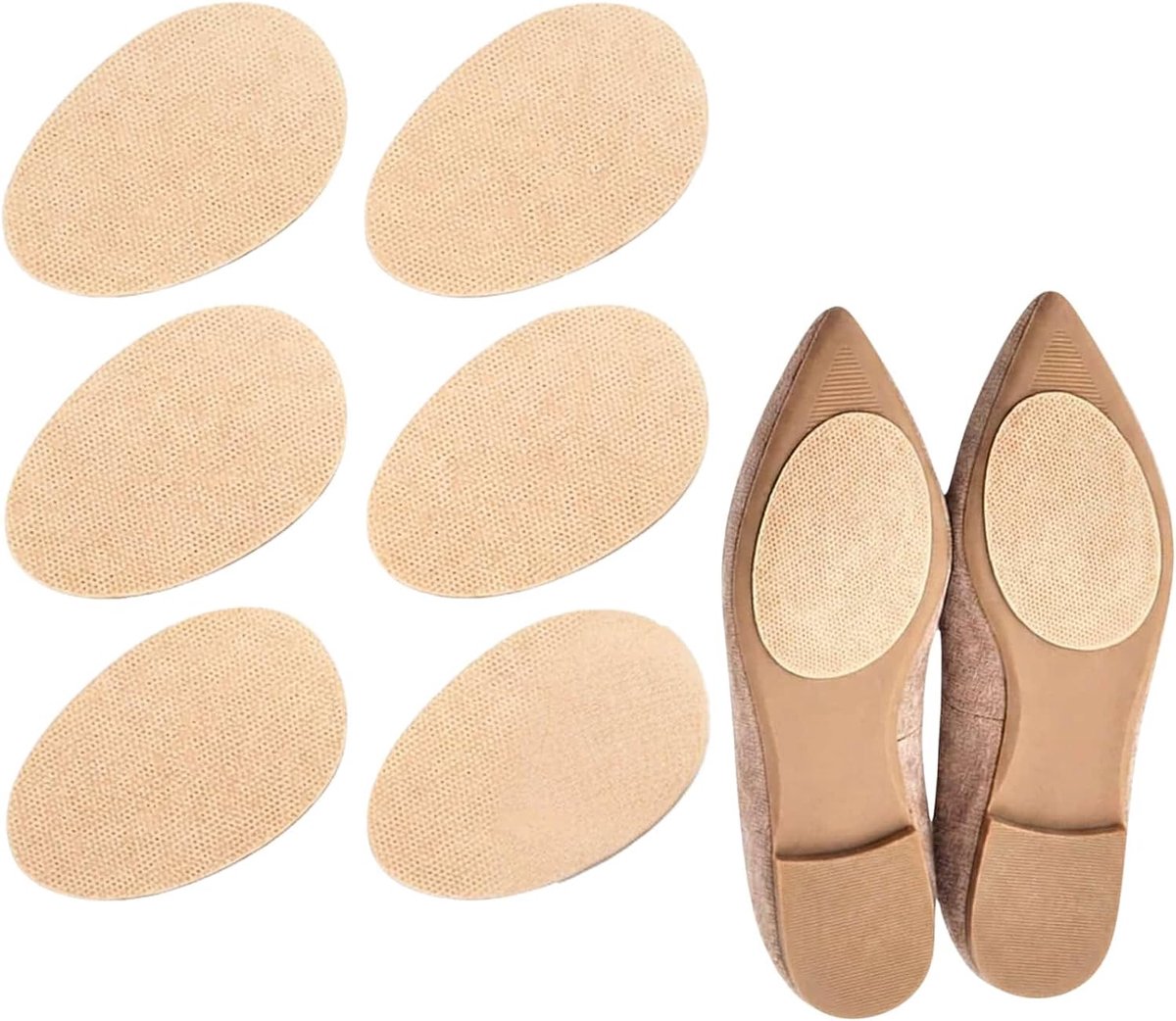 Antislip zoolstickers voor hoge hakken - transparante pads - bescherming tegen vallen - set van 6 stuks - ShopVlot
