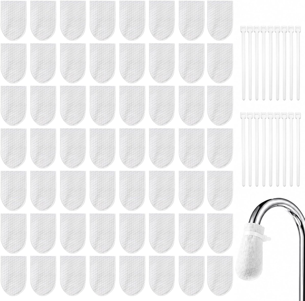 Wasserfilter Wasserhahn 120er Set - Filter voor waterkraan - Spritzbescherming katoen - Gezond drinkwater - ShopVlot