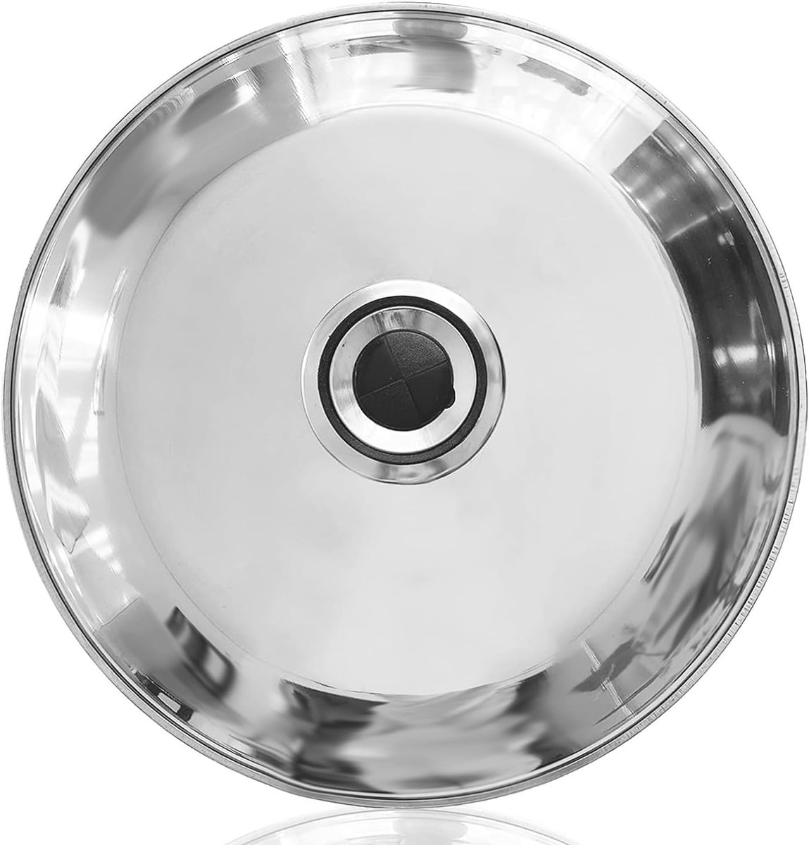 Pan lid 30 cm - roestvrij staal - ergonomische knop - geschikt voor pannen tot 30 cm - ShopVlot