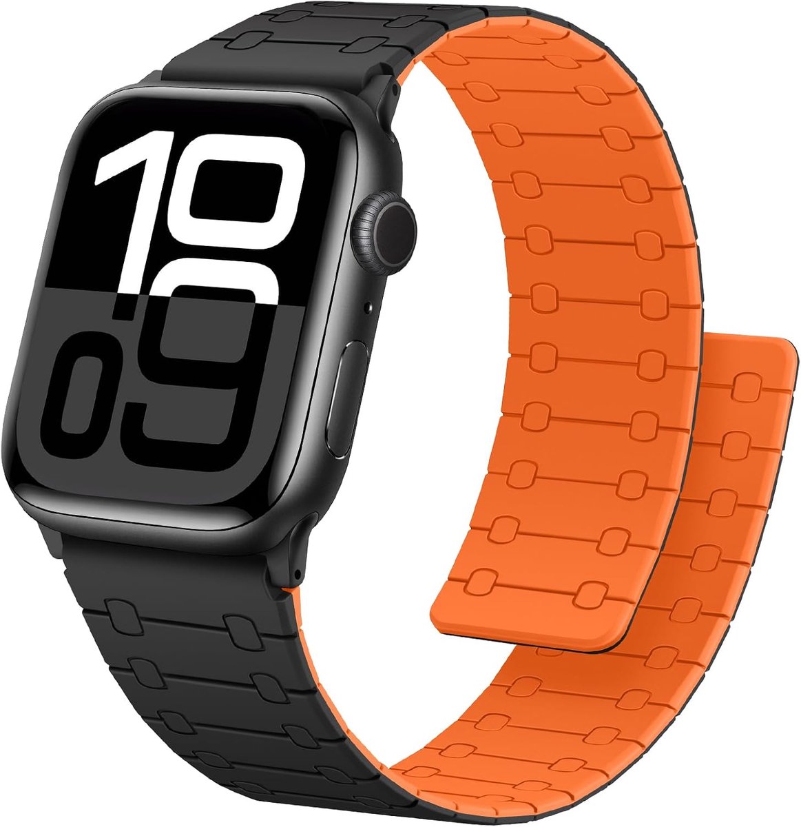Anlinser Compatibel met Apple Watch armband 49 mm 46 mm 45 mm 44 mm 42 mm 41 mm 40 mm 38 mm, dubbelzijdige magnetische - ShopVlot