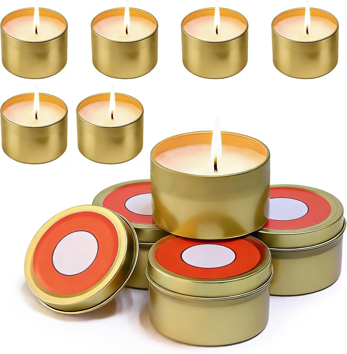 10 Pack Survival Candles Long Burning Time Indoor Windproof Smoke-free Candles (30 Hours Burning Time) Camping Picnic - ShopVlot