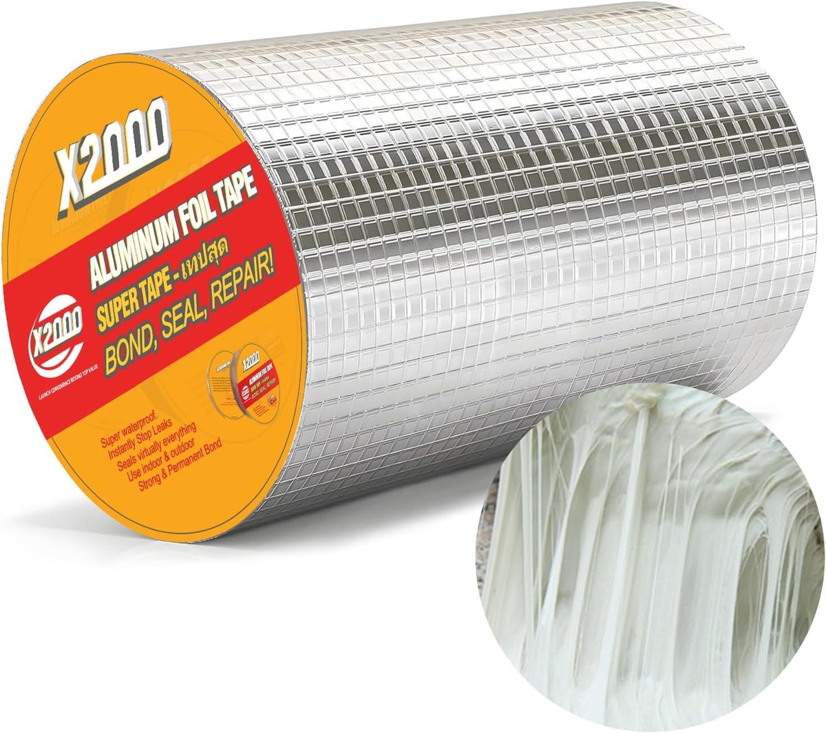 Butyl Tape Waterproof 20 cm x 5 m Waterproof Tape Butyl Tape Self Adhesive Repair Tape Silver Aluminium Foil - ShopVlot