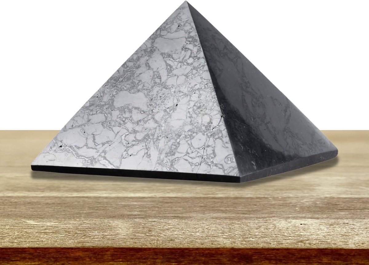 Shungite pyramid polished 8 cm & 4 cm - ShopVlot