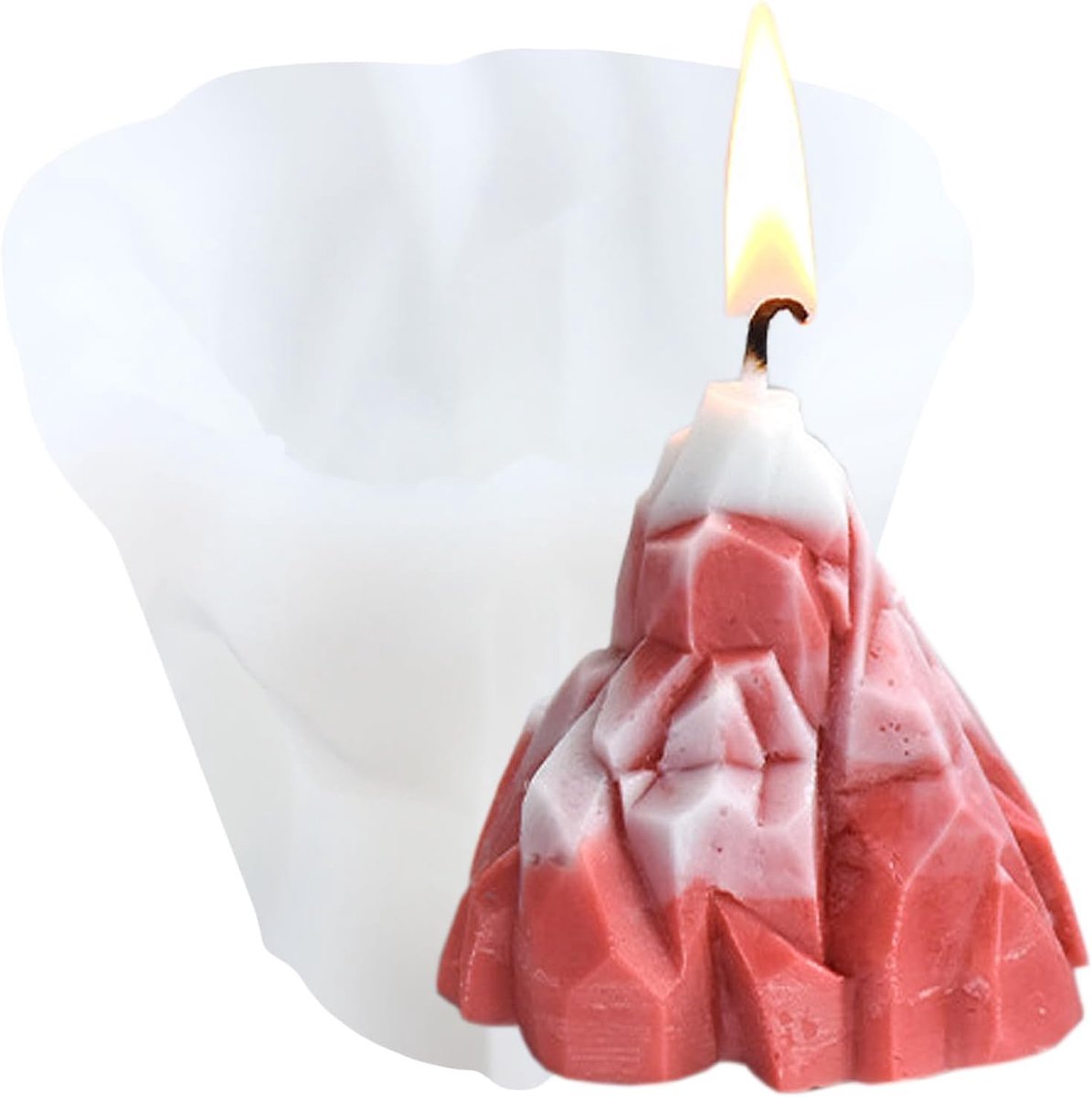XIAOSHUI Iceberg Candle Shape Iceberg Candle Silicone Shapes Iceberg Resin Casting Mould for Candle House Decoration - ShopVlot