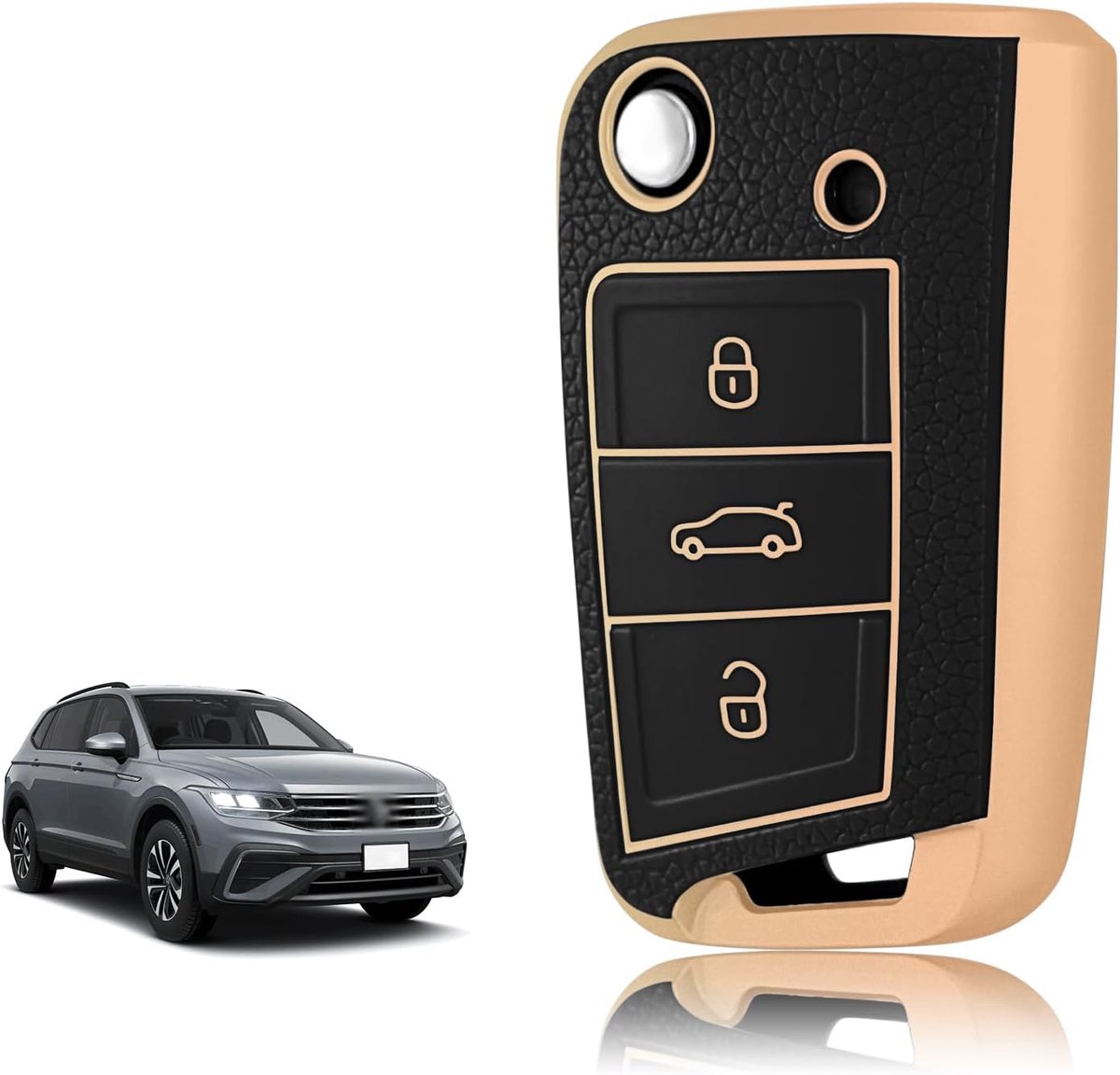 Key Cover Silicone, Car Key Cover Suitable for VW Volkswagen Golf 7 Polo Tiguan Taigo Seat Leon Ibiza Skoda Octavia - ShopVlot
