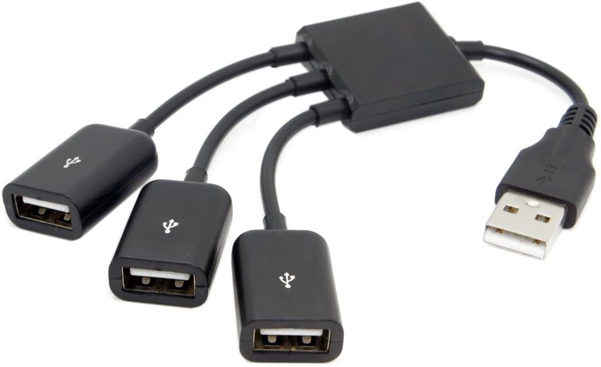 Xiwai USB 2.0 to 3 Ports Hub Cable Bus Power for Laptop Notebook PC Mouse Flash Disk - ShopVlot
