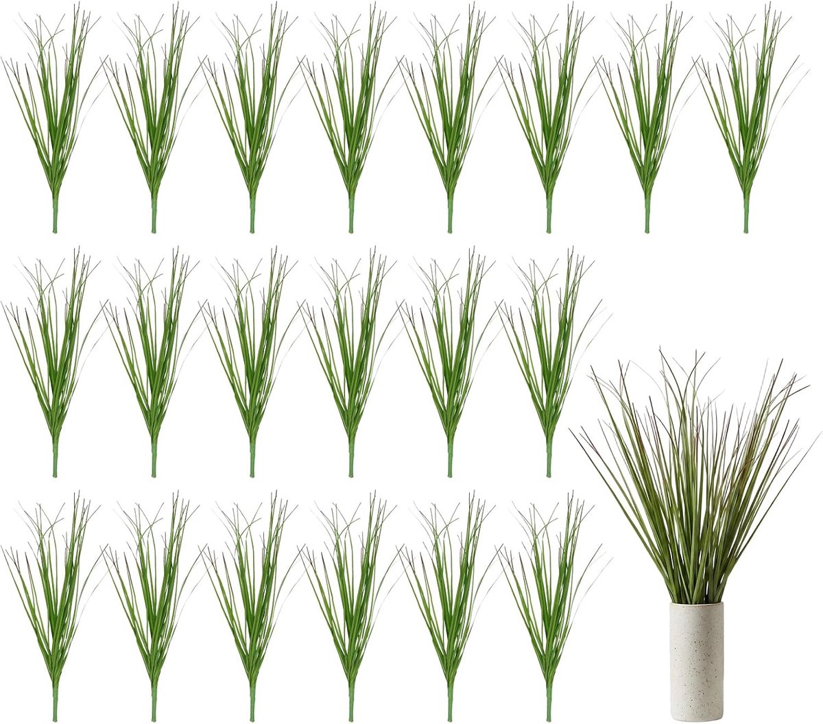 20 stuks kunstgrassen voor buiten, 30 cm, uv-bestendige kunstbalkonplanten, kunstgras, outdoor, weerbestendig, net als - ShopVlot