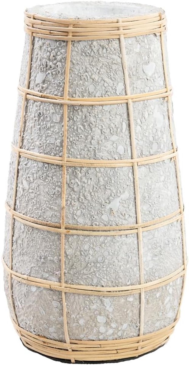 Bazar Bizar - De Cutie Vaas - Betongrijs Naturel - M - ShopVlot