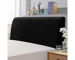 TAOCOCO Bed Headboard Cover, Elastic Protection, Plain Elastic Protection, Black, 120-140 cm - ShopVlot