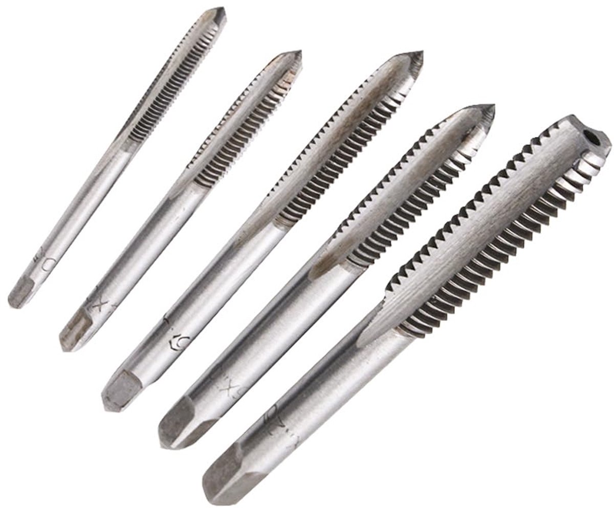 5pcs M3 M4 M5 M6 M8 Screw Thread Set Metric Spiral Point Faucet Nitrating Coating Machine Screw Tap Drill Tap Tool - ShopVlot