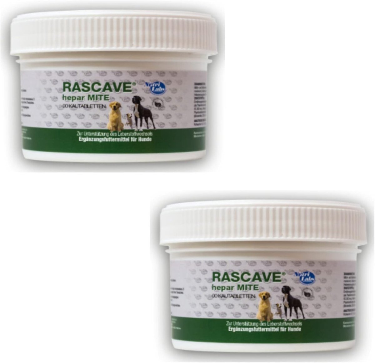 NutriLabs Rascave Hepar mite for dogs - double pack - 2 x 90 tablets - ShopVlot