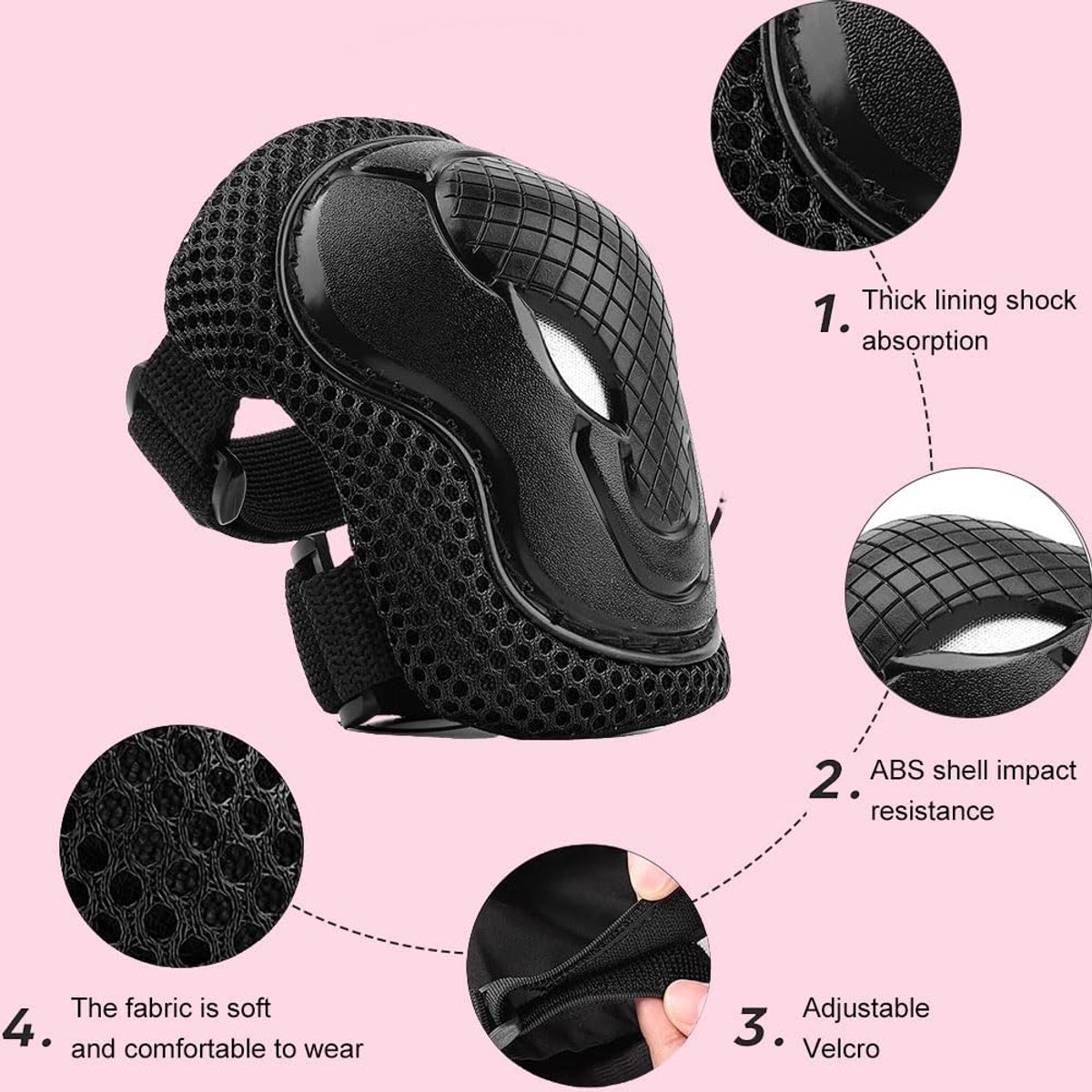 Kneepads for Children, Skate Protectors, Protection Set for Skateboard, Inline Skates, Hoverboard, Bike, Knee Pads and - ShopVlot